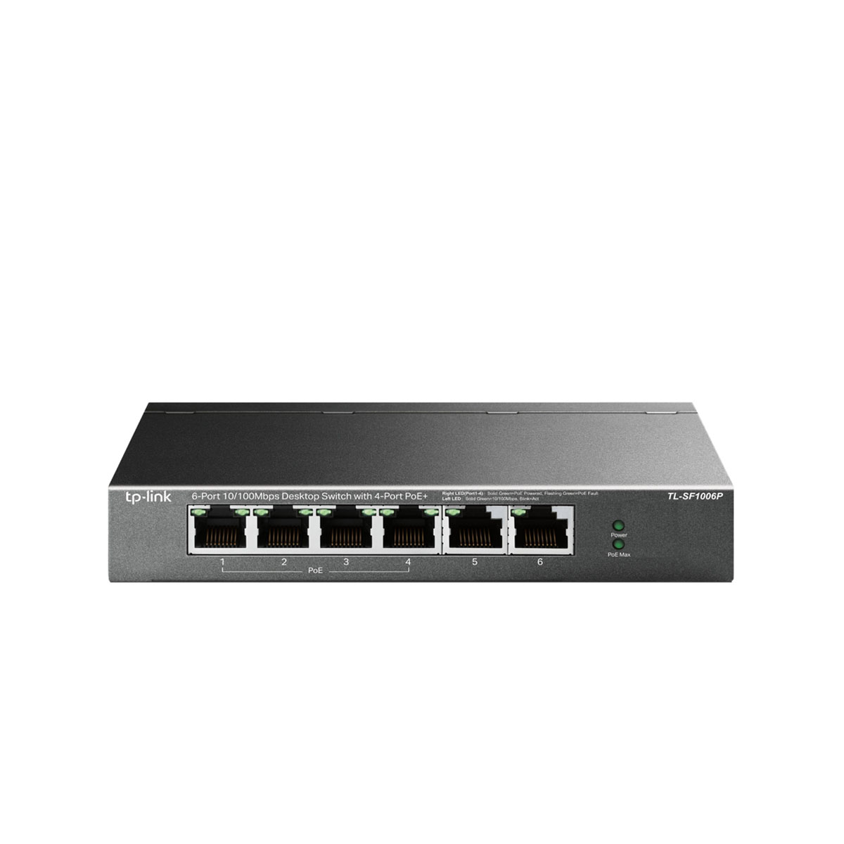 قیمت و خرید سوییچ شبکه 6 پورت با 4 پورت +PoE تی پی لینک مدل TL-SF1006P | نت ران